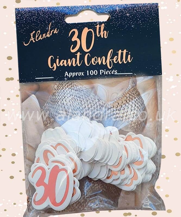 Big Size Rose Gold 30 Confetti